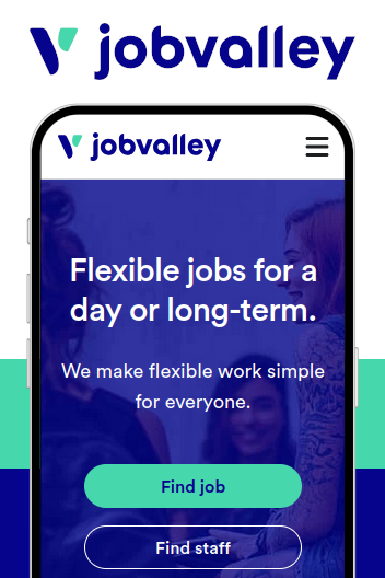Preview of website for Jobvalley